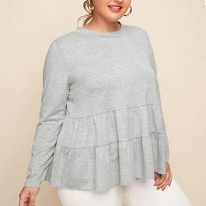 Gray tiered Shein top, brand new, size 0XL